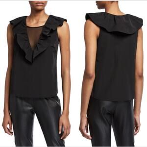 NWT Amanda Uprichard Mireya Sleeveless Ruffle Top Size XS